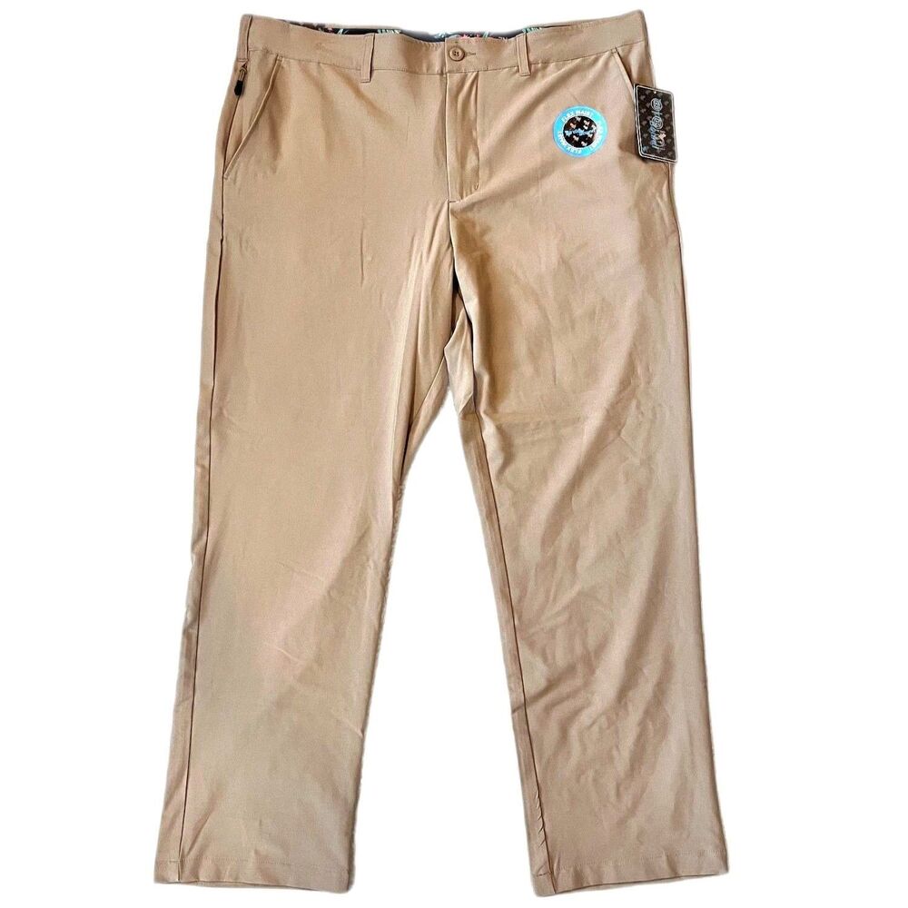 Birdie Bound Regular Fit Men's Golf Pants‎ Light Khaki (38x30)